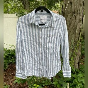 Lola River striped button down shirt